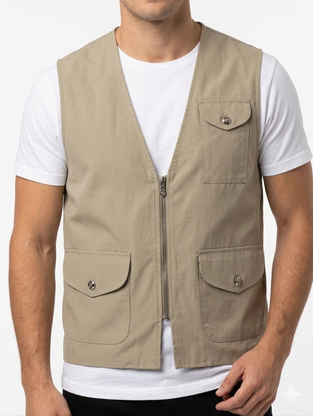Vintage Authentic Travel Wear Utility/Safari Vest - Made in Canada Unisex M-L